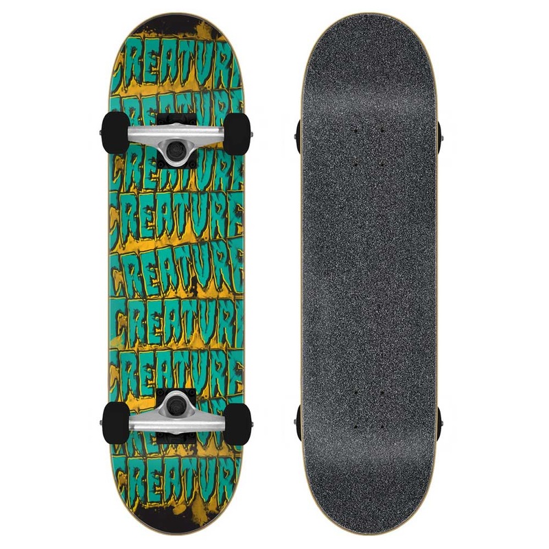 Creature Logo Spill Mini Skateboard Complete – 7.75 7.75