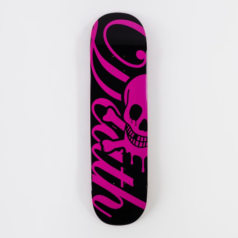 Death 8.5″ Script Popsicle Deck – Black/ Pink 8.5″