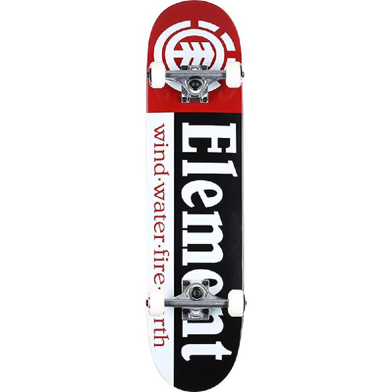 Element Section Black White Red 8.0″ Skateboard Complete