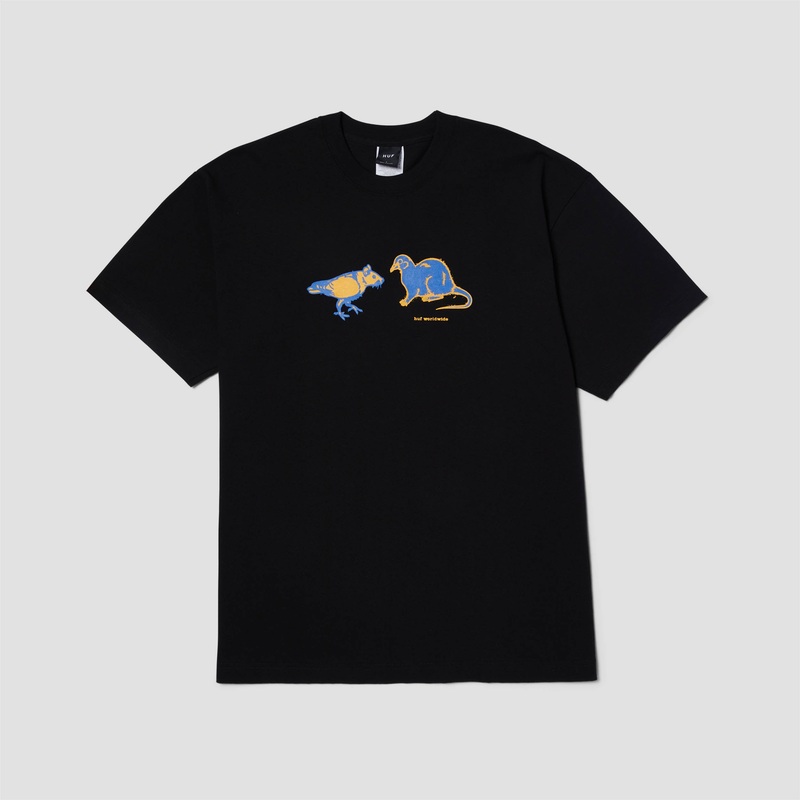 HUF Rigeon Pat Shortsleeve T-Shirt Black Small
