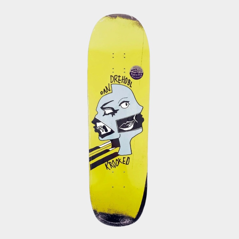Krooked Drehobl Two Face Pro Deck Yellow – 9.25″ 9.25″ Shaped