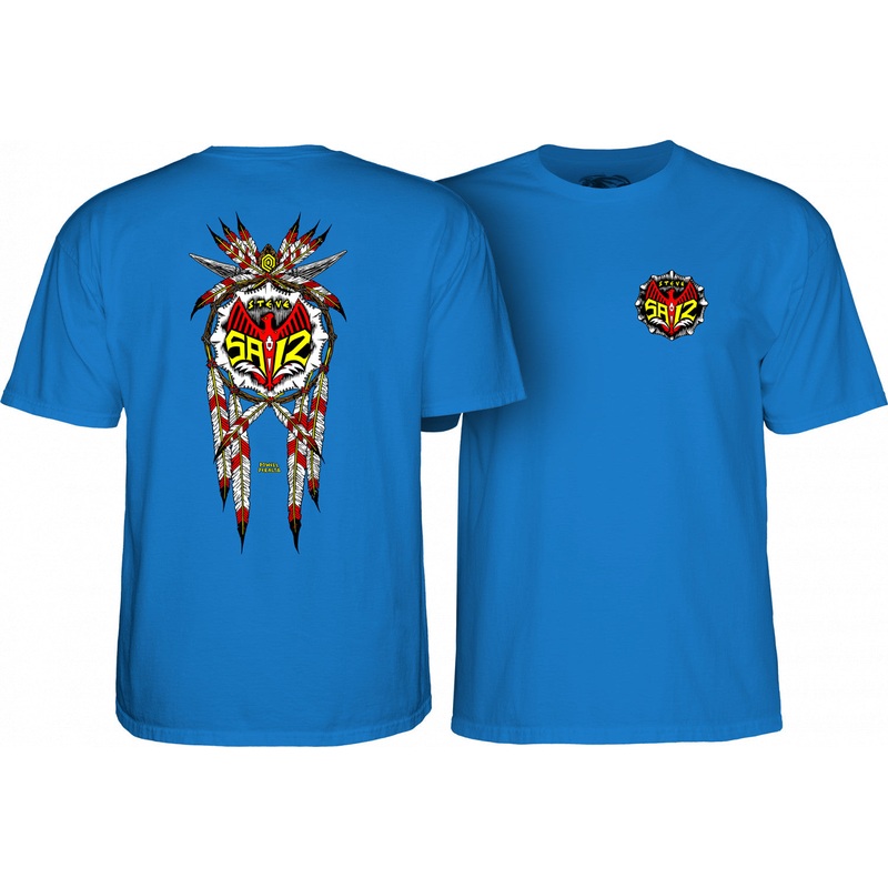 Powell Peralta Steve Saiz Totem T-Shirt Small Royal Blue