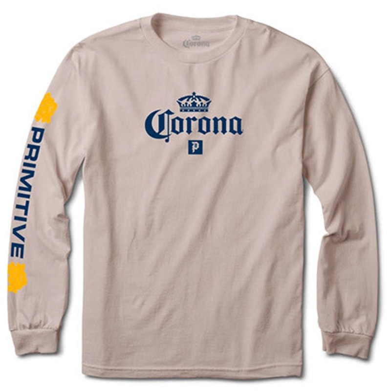 Primitive Skateboarding Primitive x Corona Cerveza Longsleeve T Shirt Sand Extra Extra Large
