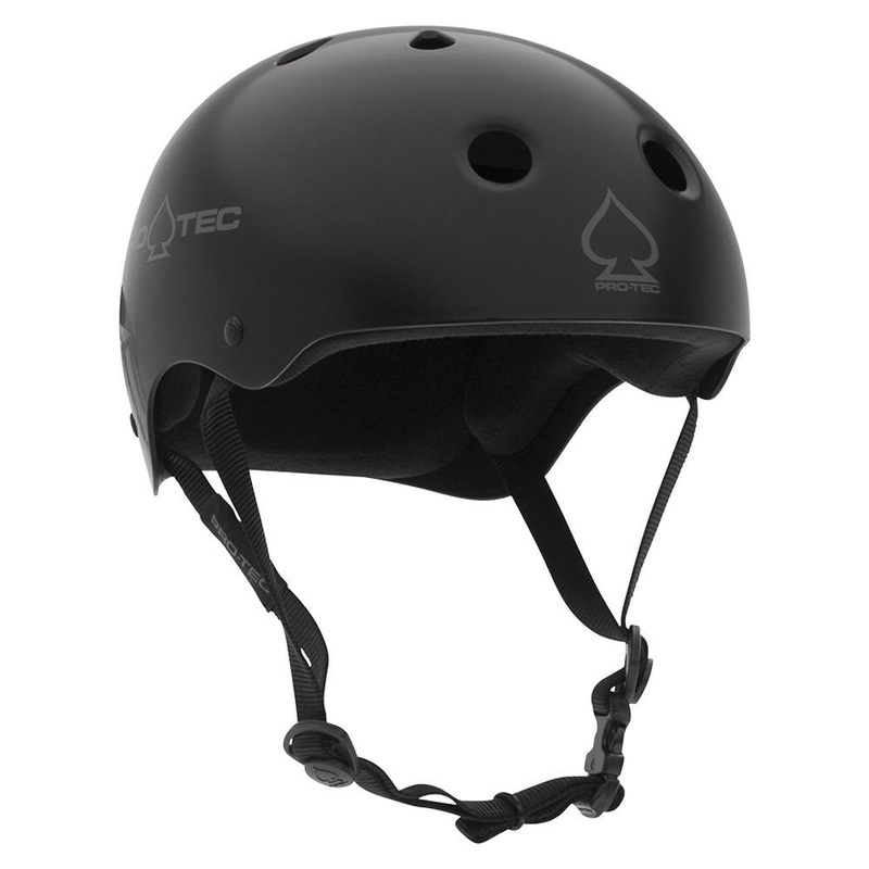 Pro-Tec Classic Matte Black Skateboard Longboard Helmet XS