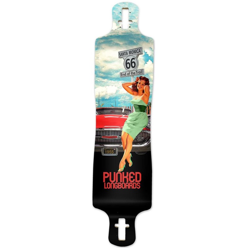 Punked Lowrider Longboard Deck – Route 66 Series – RTE-66 Deck