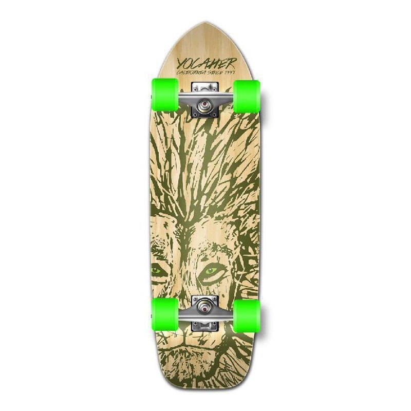 Punked Old School 33″ Skateboard Longboard Complete – Spirit Animal – Lion Complete