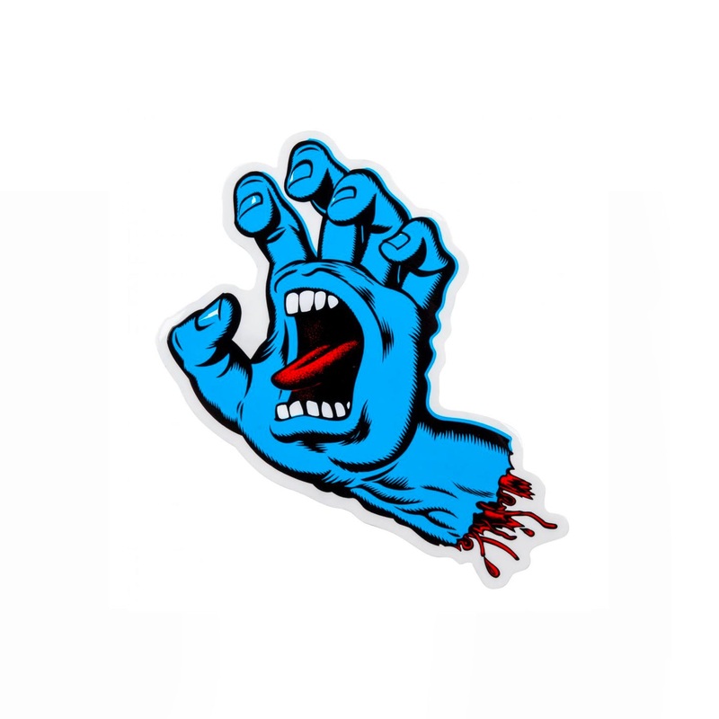Santa Cruz 6″ Screaming Hand Sticker – Blue