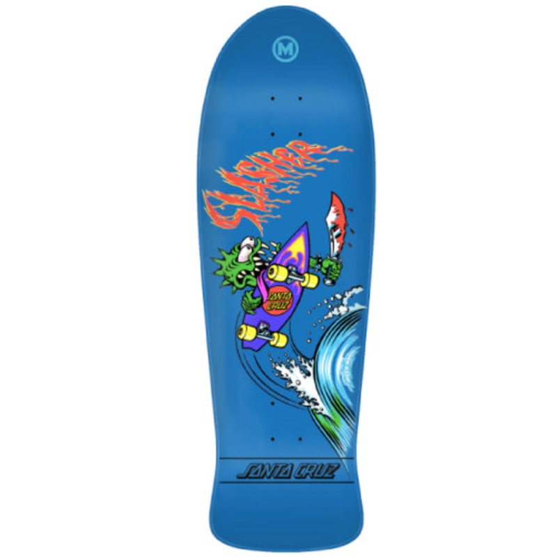 Santa Cruz Meek Slasher OG Shaped Reissue Skateboard Deck Blue 10.1″ 10.1″