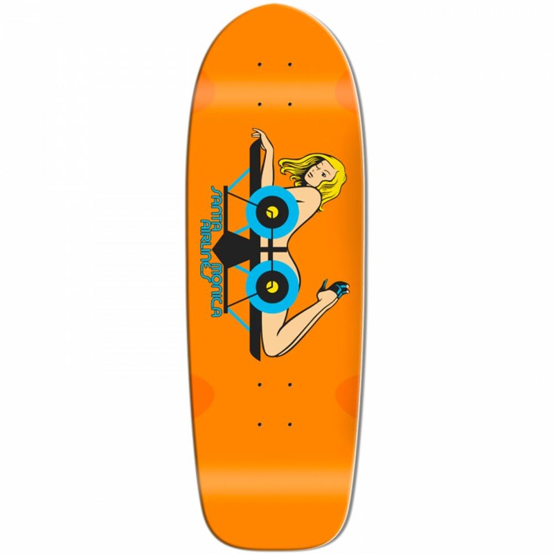 Santa Monica Airlines Girl On A Plane 9,5″ Orange Skateboard Deck
