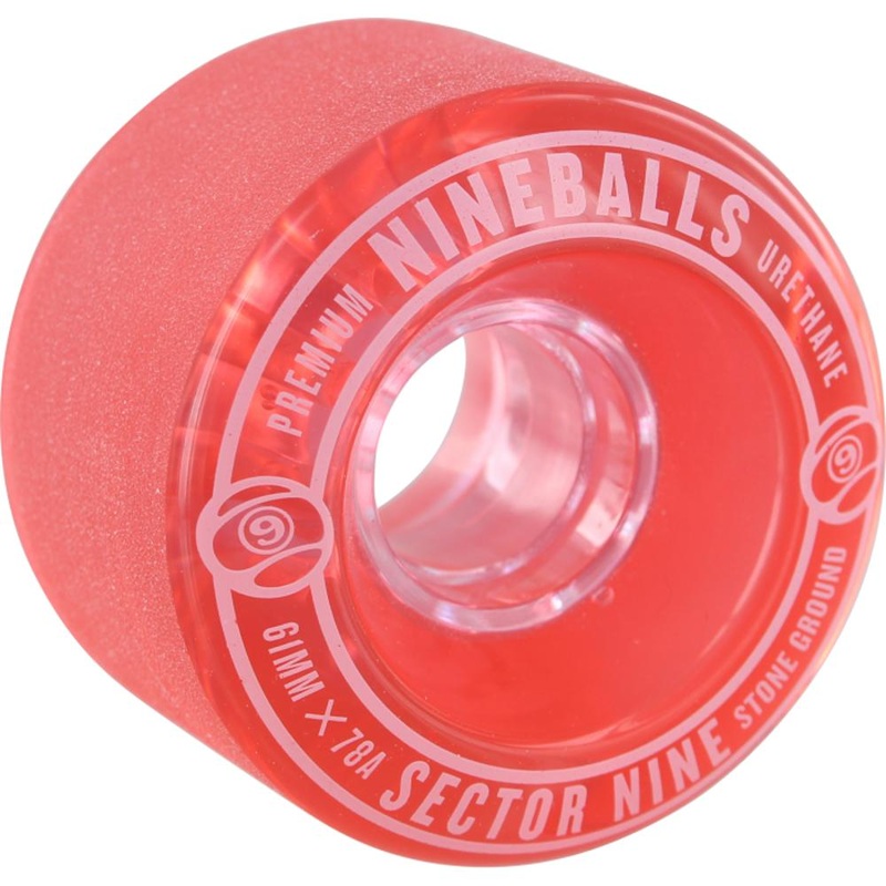 Sector 9 Nineballs 61mm 78A Clear Red Skateboard Wheels