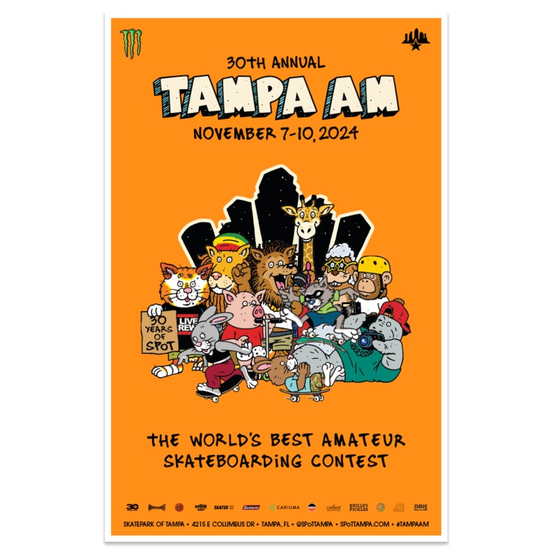 Tampa Am 2024 Poster Multicolor 11×17
