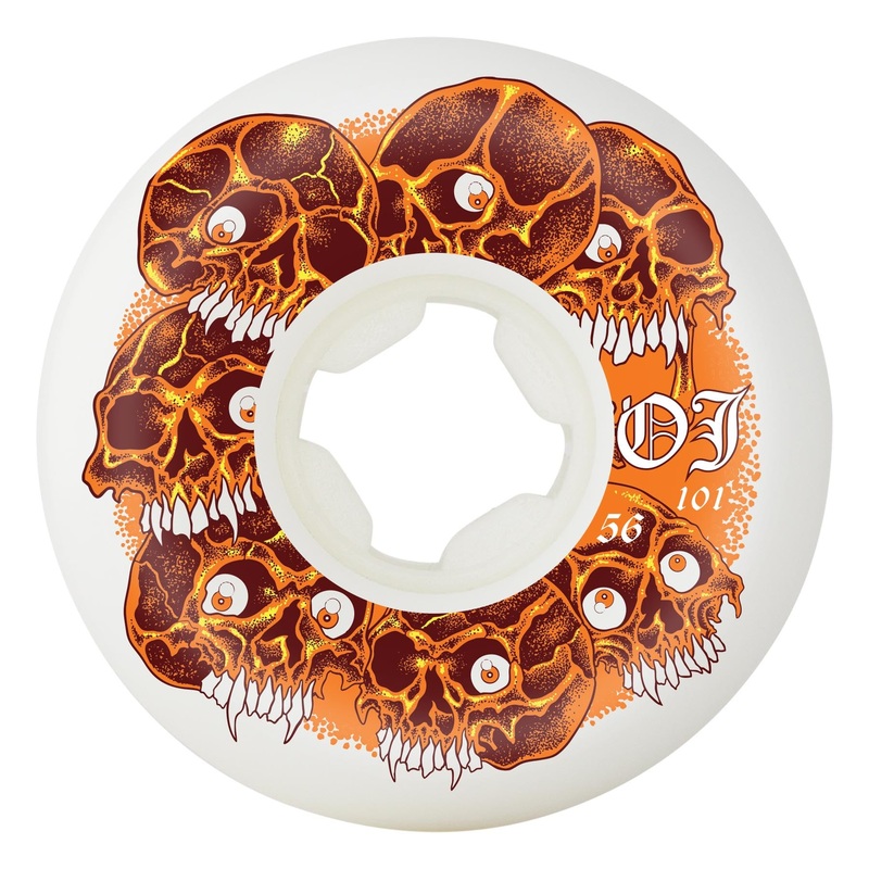 56mm Grey Matter Juice Original White Hardline 101a OJ Skateboard Wheels White 56mm