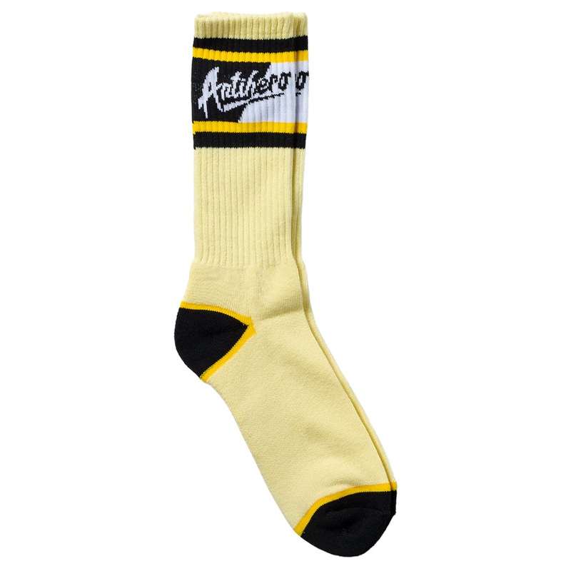 Anti-Hero Scratch Crew Socks Cream/ Yellow One Size Fits All