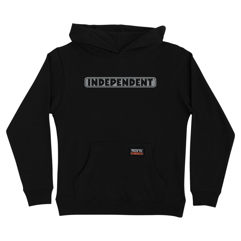 Bar Logo Reflective Independent Youth Hoodie Black S
