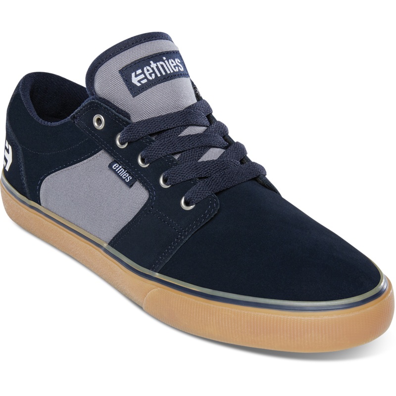 Etnies Barge LS Navy/Grey/Gum Skateboard Shoes 9 M / 10.5 W Navy/Grey/Gum