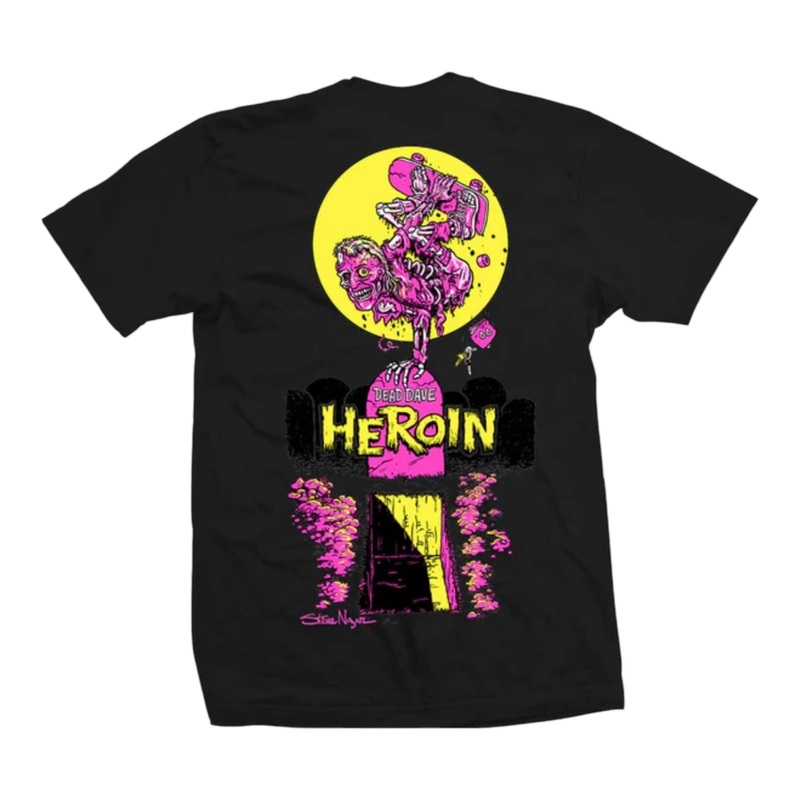 HEROIN ZOMBIE T SHIRT BLACK S
