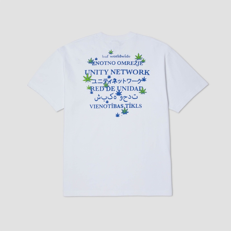 HUF Unity Network Shortsleeve T-Shirt White Small