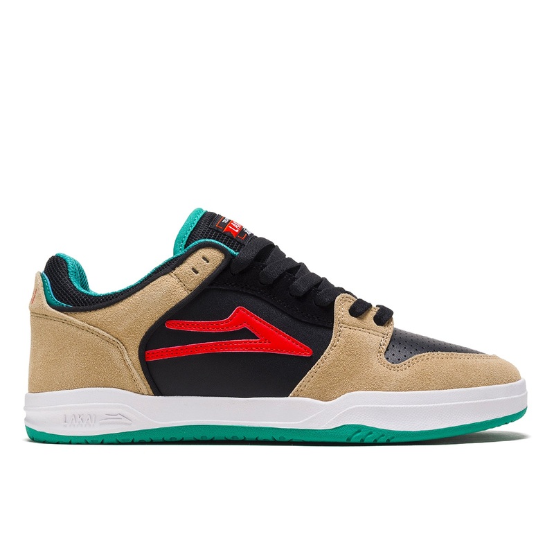 Lakai Telford Low Skate Shoes – Tan/Black Suede UK 7