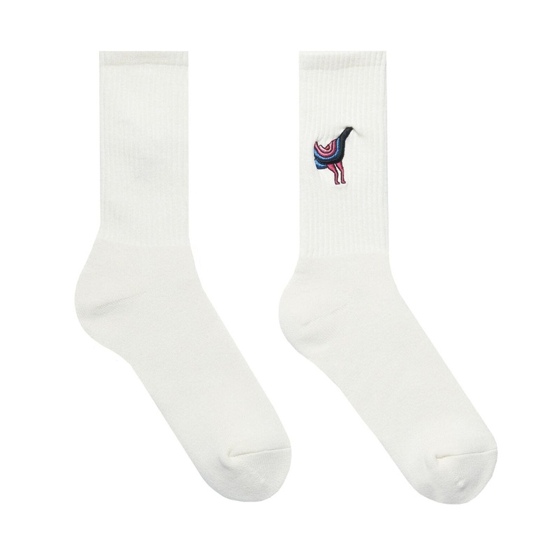 Parra Angry Duck Crew Socks Off White