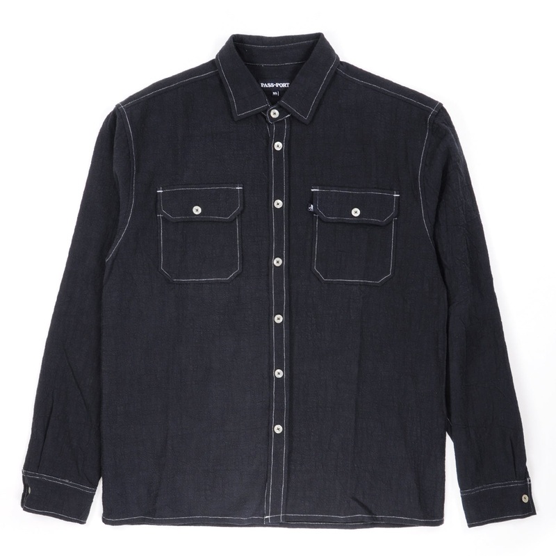 Pass Port – Workers LS Shirt – Tar XL