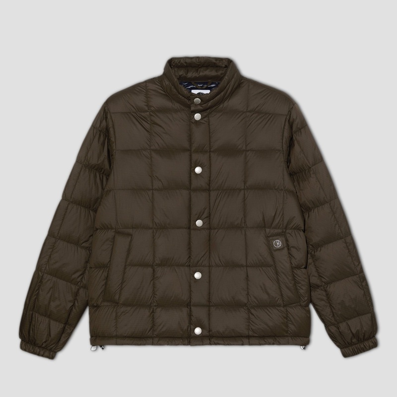 Polar Lightweight Puffer Jacket Brown Small