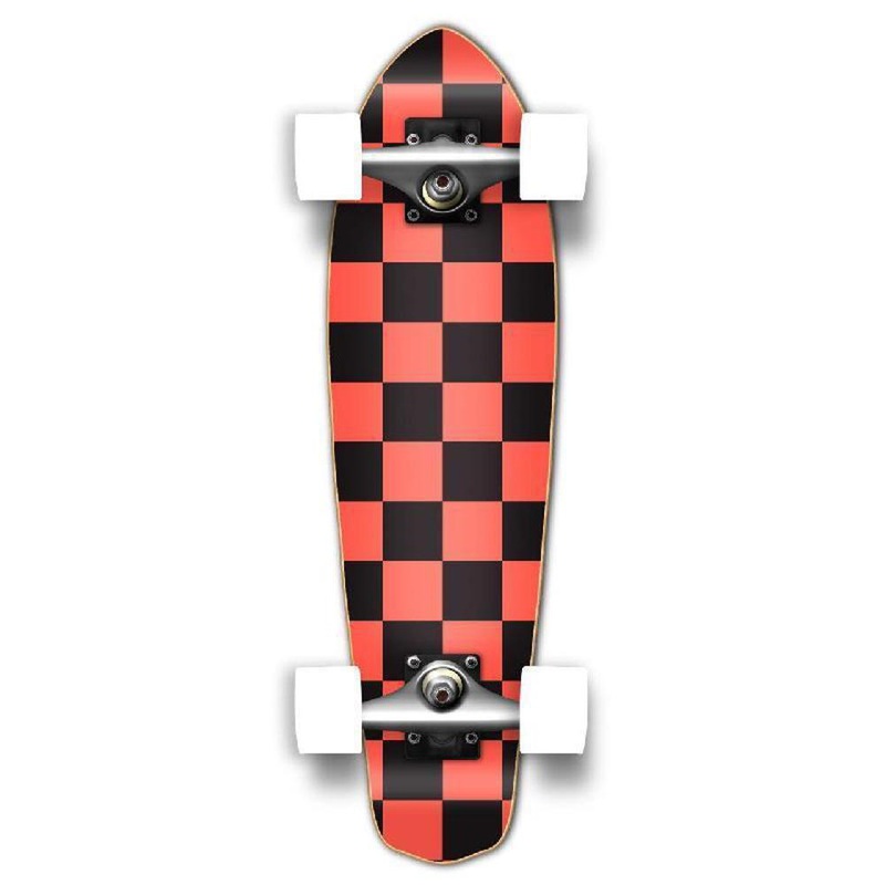 Punked Checker Orange 25″ Micro Cruiser Complete Complete