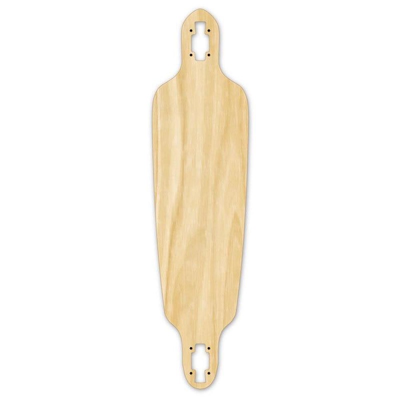 Punked Drop Through Blank Longboard Deck – Natural Deck