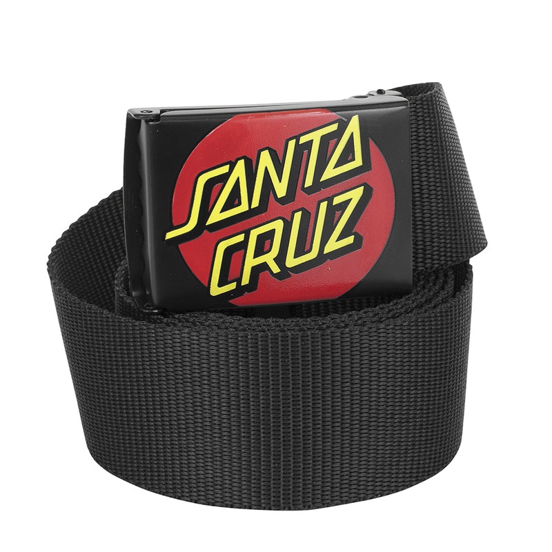 Santa Cruz Classic Dot One Size Fits All Black Web Belt