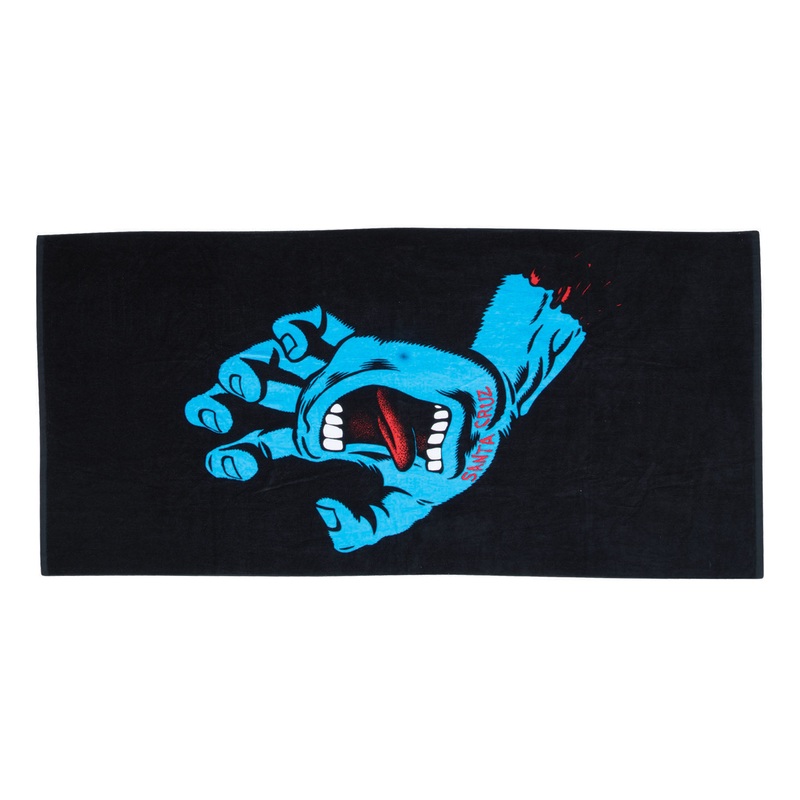 Screaming Hand Towel Black OS Santa Cruz