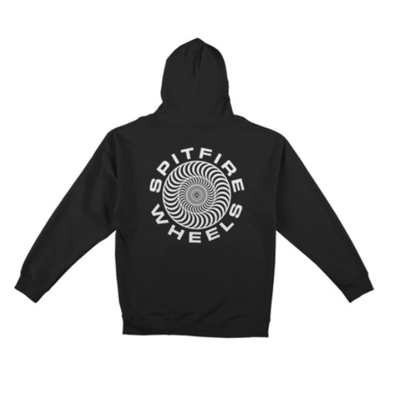 Spitfire Classic 87 Swirl Pullover Hoodie Small Black