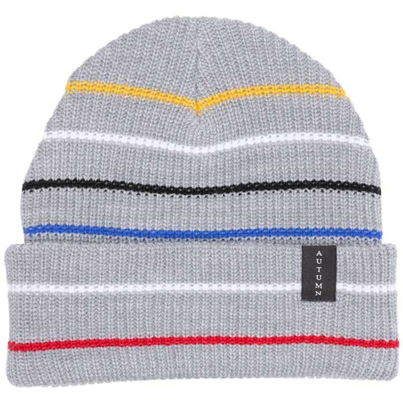 Autumn Select Multi Stripe Beanie Grey
