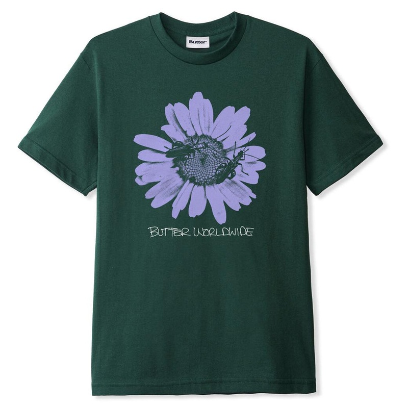 Butter Goods Sunflower T Shirt Dark Forest Medium