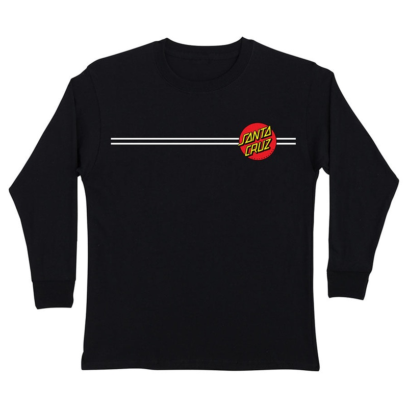 Classic Dot Santa Cruz Youth Longsleeve T-Shirt Black S