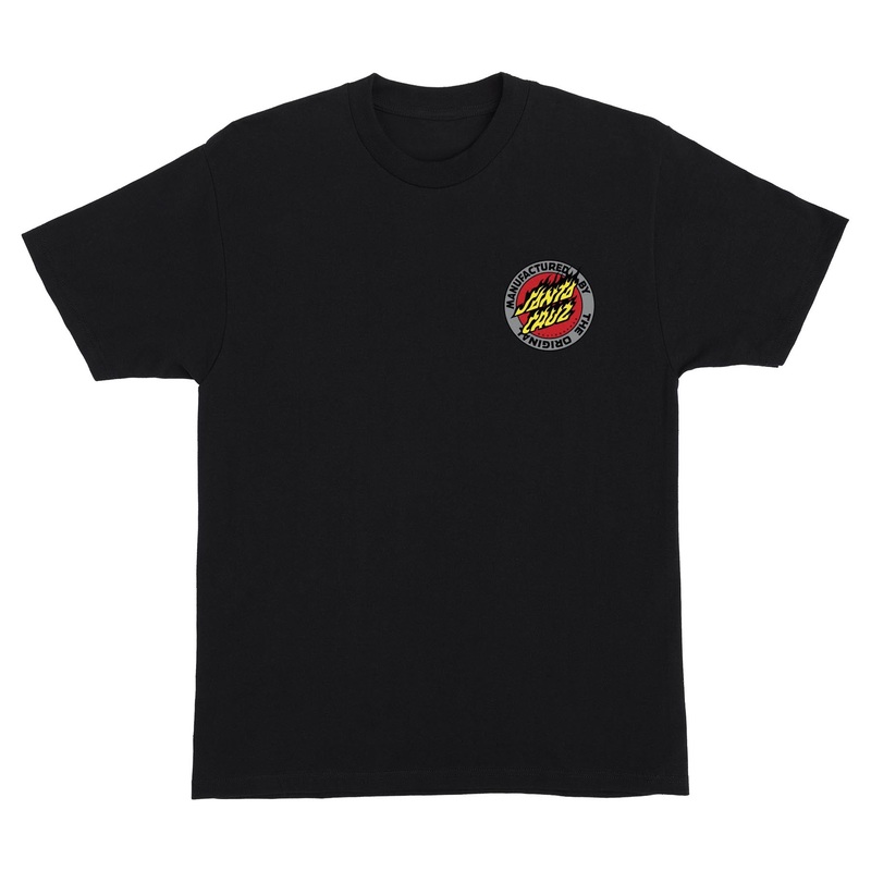 Flamed MFG Dot Mens Santa Cruz T-Shirt Black S