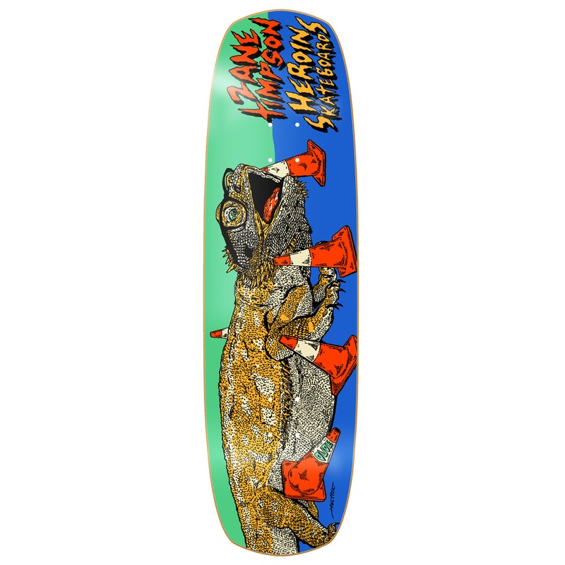 HEROIN ZANE TIMPSON DUDE SYMMETRICAL DOUBLE SHOVEL SHAPED DECK 9.0