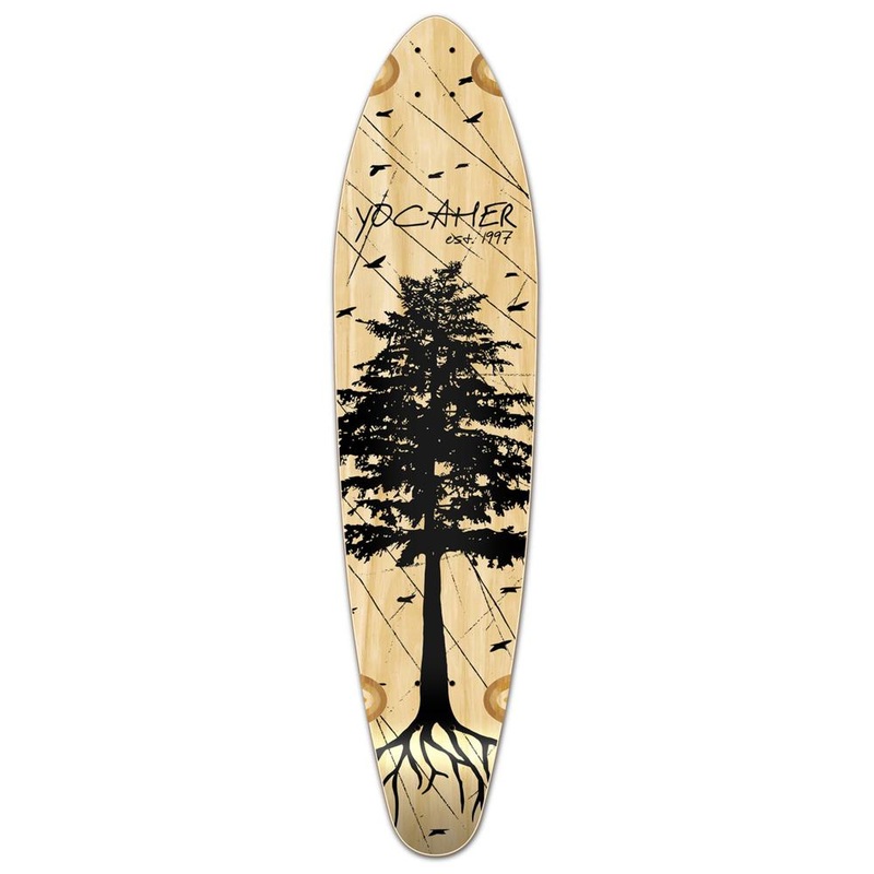 Punked Kicktail Longboard Deck – In the Pines : Natural Deck