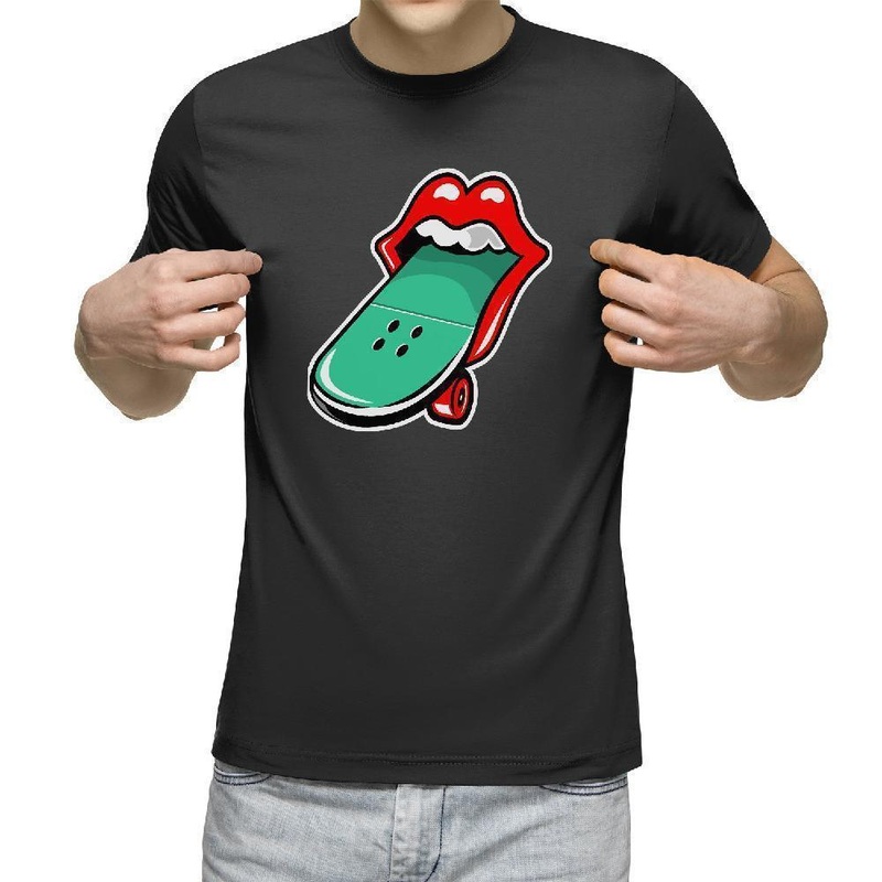 Rolling Skateboard T-Shirt S Black