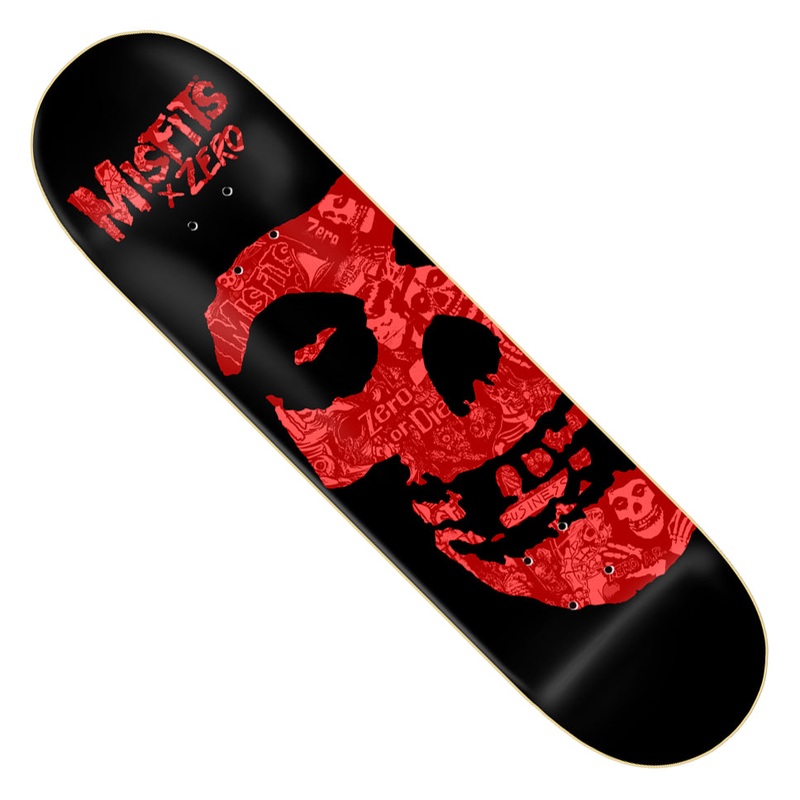 Zero Zero x Misfits Collage Deck Black/ Red 8.25 x 31.9 WB:14.25