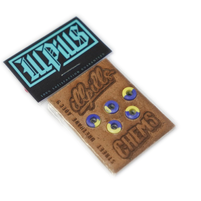 ILLPILLS Purple/Yellow Urethane Fingerboard Wheels (Choose Size) Street