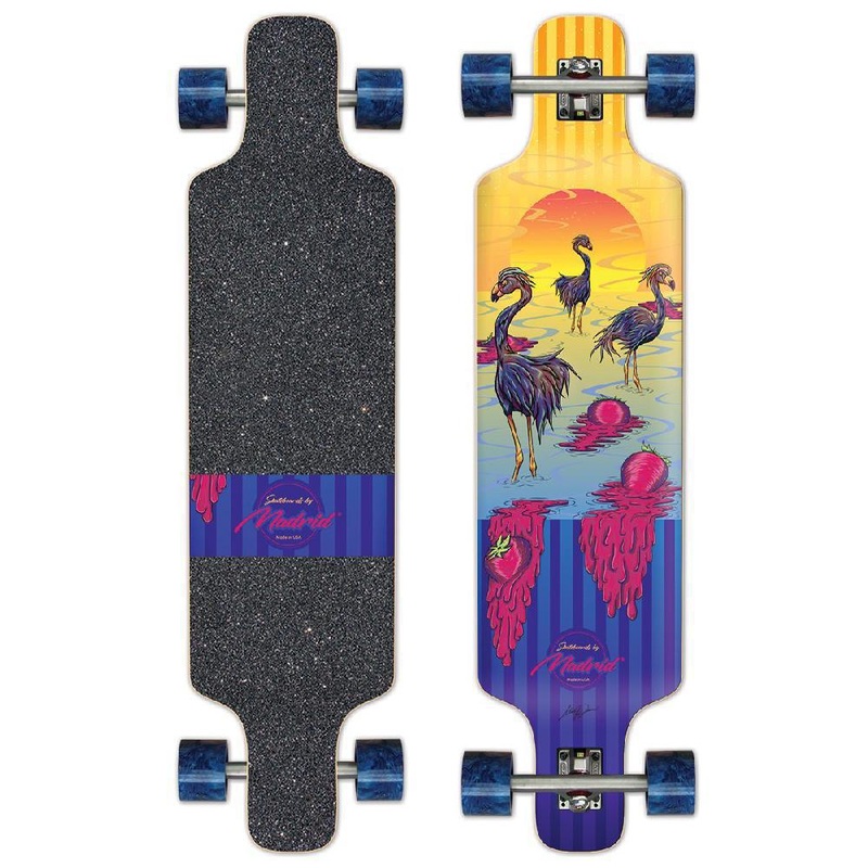 Madrid DTF 39″ Flamingos Top Mount Longboard Deck Only