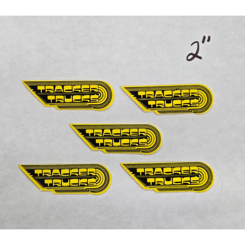 Vintage Tracker Wing Sticker Pack Yellow- Small 2″ (5 pack)