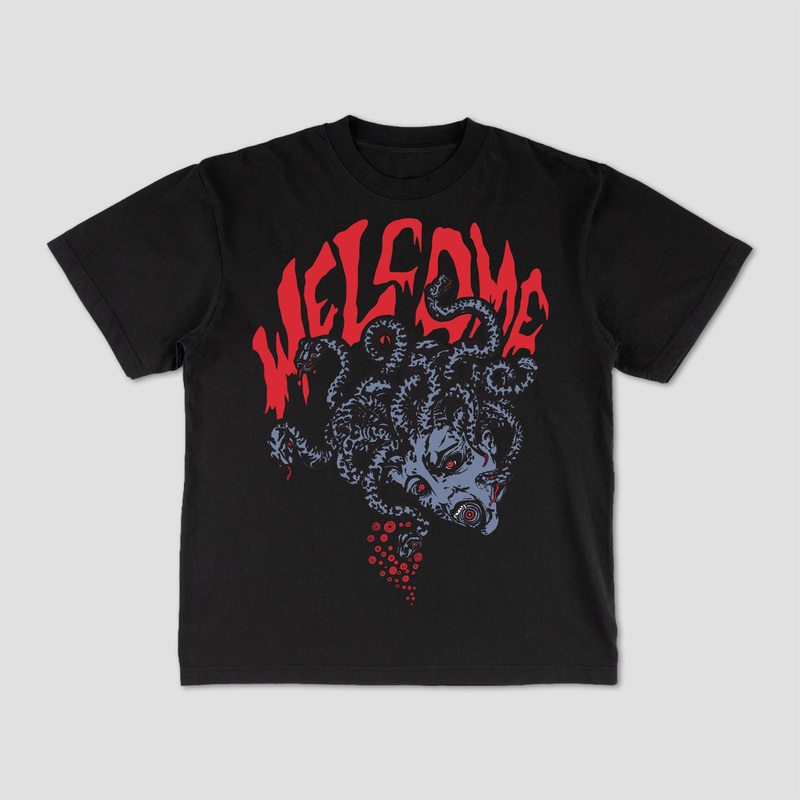 Welcome Medusa T-Shirt Black / Red Small