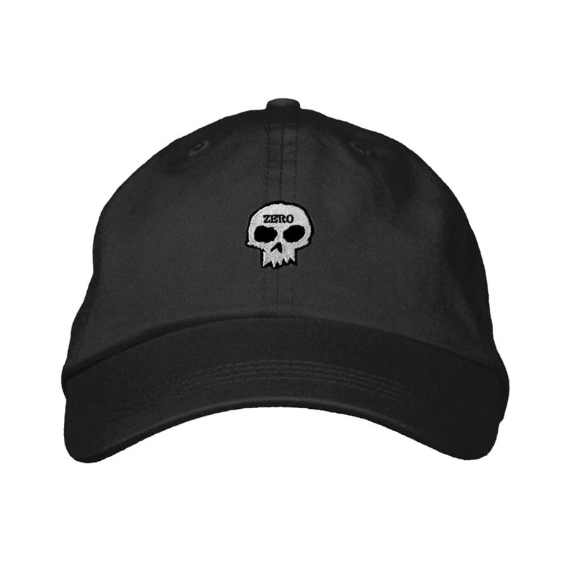 Zero Single Skull Dad Strap-Back Hat Black One Size Fits All