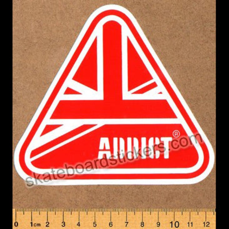 Addict Skateboard Sticker – Flag Red