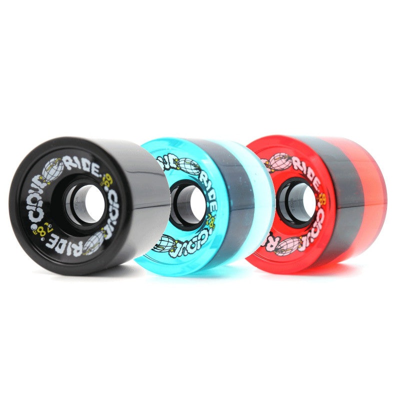 Cloud Ride Wheels “Street Cruisers” 69mm 78A assorted colored wheels Black