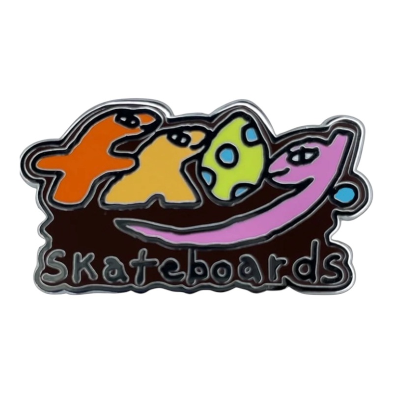 Frog Dino Logo Enamel Pin OS
