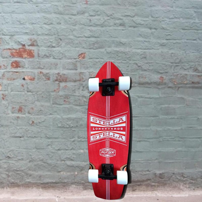 Mini Cruiser Red Putzer Complete – 27 x 8 – Longboard Skateboard