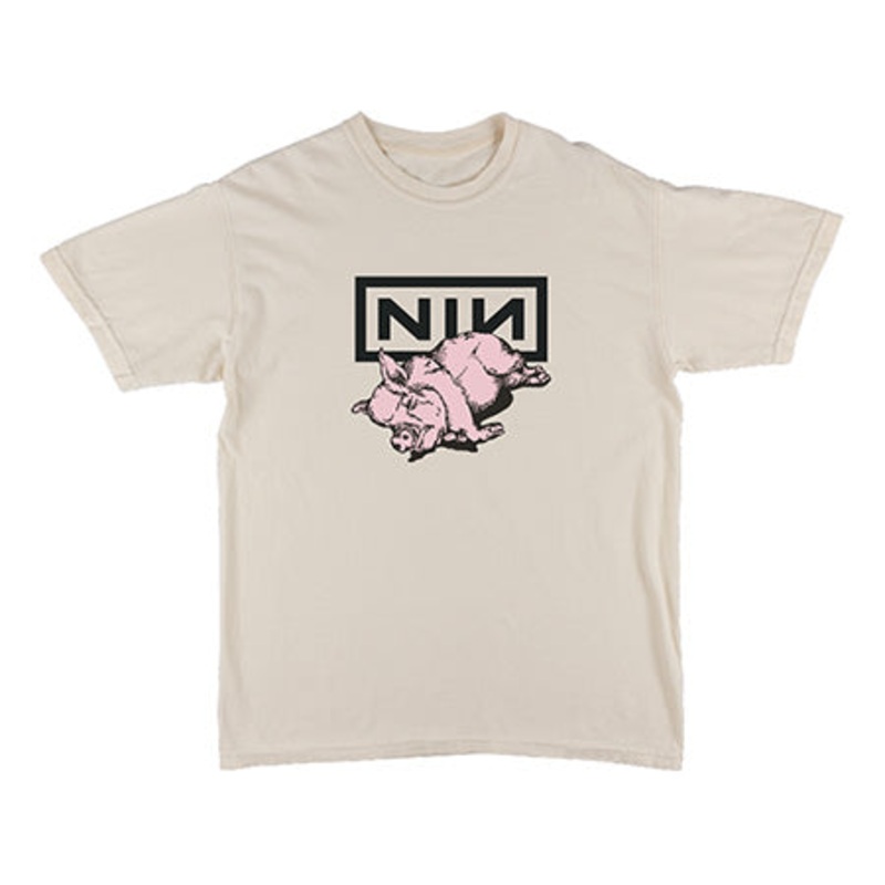 Welcome Skateboards Welcome x Nine Inch Nails Piggy T Shirt Bone Medium
