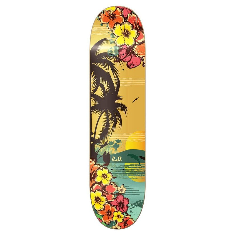 Yocaher Graphic Skateboard Deck – Tropical Day 7.5″