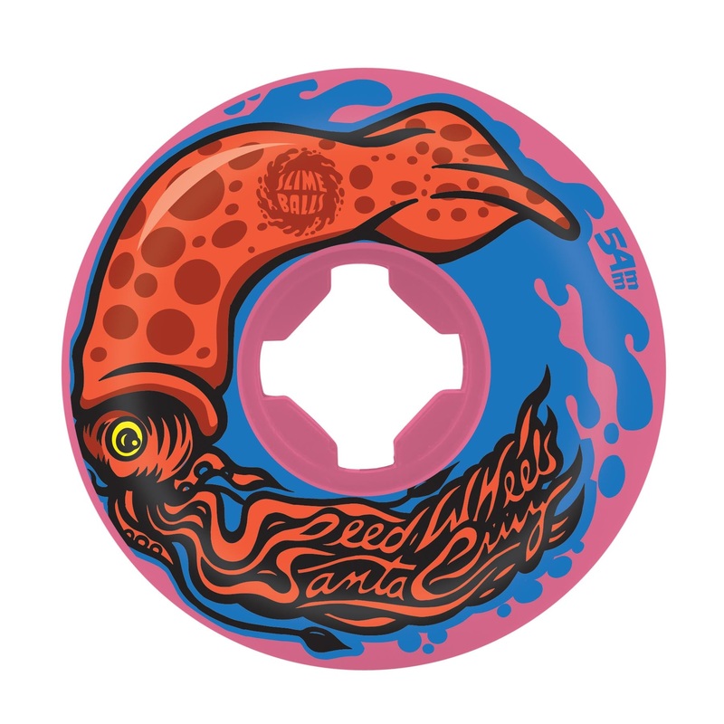 54mm Ink Balls Vomit Mini Neon Pink 99a Slime Balls Skateboard Wheels Neon Pink 54mm
